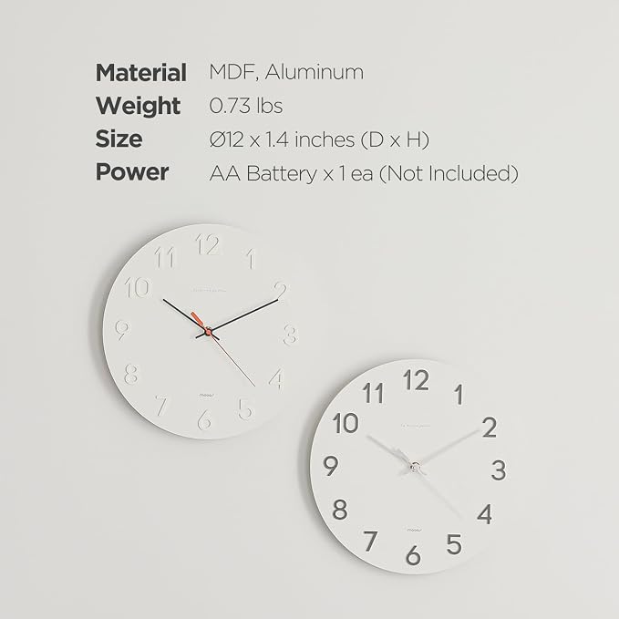 mooas 3D Numbers Modern Wall Clock - Image 8