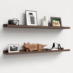 Boswillon 35.3 Inches Long Floating Shelves Wall Mounted, 2 Set Farmhouse Wall by Boswillon