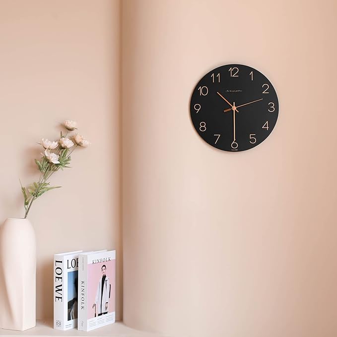 mooas Flatwood Black Wall Clock - Image 5