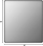 LOAAO 32x36 Inch Black Metal Framed Bathroom Mirror - Image 8