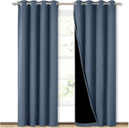 NICETOWN 100% Blackout Curtains 84 inches Long, Pair of Energy Smart & Noise by NICETOWN