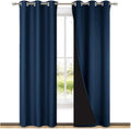 NICETOWN Complete 100% Blackout Curtain Set, Thermal Insulated & Energy by NICETOWN