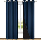 NICETOWN Complete 100% Blackout Curtain Set, Thermal Insulated & Energy by NICETOWN