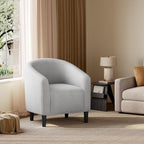 Yaheetech Small 25.5in Wide Corduroy Accent Chair for Bedroom, Light Gray - Image 2