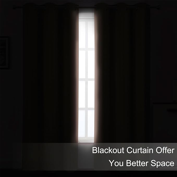 LEMOMO Blush Thermal Blackout Curtains/52 x 72 Inch/Set of 2 Panels Room - Image 3