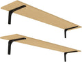 DINZI LVJ Long Wall Shelves, 55.1Inch Wall Mounted Shelves Set of 2, Extra by DINZILVJ