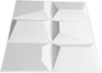 Art3d Decorative 3D Wall Panels 19.7" x 19.7" Snow White, PVC Wall Panel - Image 3