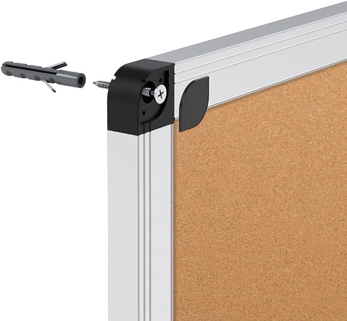 VIZ-PRO Cork Notice Board, 36 X 24 Inches - Image 4