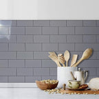 AULIGET 100-Piece Polished Grey Thick PVC Peel and Stick Backsplash - Image 7