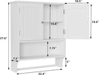 Smuxee White Bathroom Cabinet Wall Mounted - Image 2