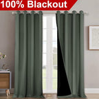 NICETOWN 100% Blackout Curtains 120" Long, Pair of Energy Smart & Noise - Image 2