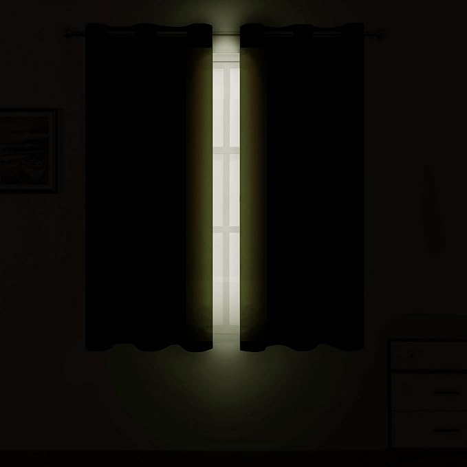 LEMOMO Olive Green Thermal Blackout Curtains/52 x 54 Inch/Set of 2 Panels Room - Image 3