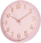 HZDHCLH Pink Wall Clocks Battery Operated, 12 inch Silent Non Ticking Modern - Image 3