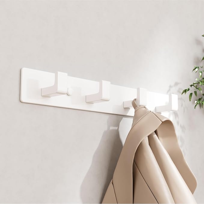 GWAAZXGZ White Coat Rack Wall Mount - Image 4