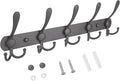 TICONN Wall Mounted Coat Rack, Five Heavy Duty Tri Hooks All Metal Construction by TICONN