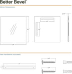 Better Bevel Frameless Square Mirror - Image 5