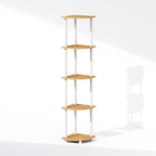 Furinno Turn-N-Tube Storage Shelves, 5-Tier Book Shelf, Corner Shelf, Toolless - Image 5
