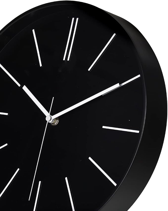 zyzamay Modern 12 Inch Round 3D Wall Clock, Silent Quartz Battery Operated - Image 9