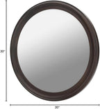 CULER Round Wall Mirrors 30 Inch, Wood Rustic Decorative Transitional Mirror - Image 10
