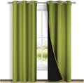 NICETOWN Blackout Curtains 80 inches Long, 2 Pieces, Fresh Green, Full Light by NICETOWN