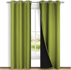 NICETOWN Blackout Curtains 80 inches Long, 2 Pieces, Fresh Green, Full Light by NICETOWN