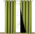 NICETOWN 100% Blackout Curtains 84 inches Long, Fresh Green, 52 inches Wide by NICETOWN