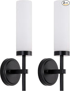 Black Bathroom Wall Sconces Set of 2, Modern Sconces Wall Lighting Vanity Lights by SANTOSTOCK