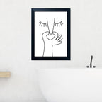 Funny Bathroom Wall Decor Black and White Bathroom Wall Art Framed Toliet Art - Image 5