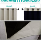 NICETOWN Full Shading Curtains 96 inches Long 2 Panels Set - Image 5