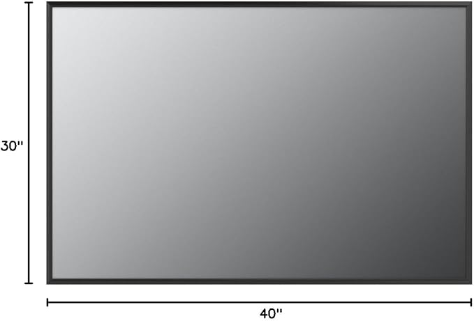 LOAAO 40"X30" Black Rectangle Bathroom Mirror Wall, Matte Black Aluminum Alloy - Image 6