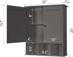 TaoHFE Grey Bathroom Cabinet, Bathroom Wall Cabinet - Image 3