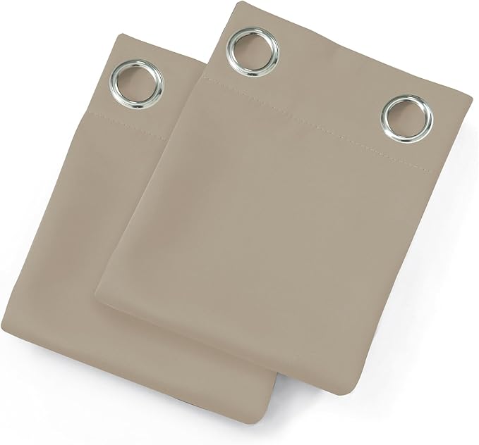 LEMOMO Khaki Thermal Blackout Curtains/42 x 84 Inch/Set of 2 Panels Room - Image 9
