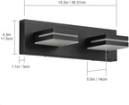 SineRise LED Modern Bathroom Vanity Light Fixtures, Matte Black Modern Acrylic - Image 7
