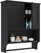 Smuxee Black Bathroom Cabinet Wall Mounted by Smuxee