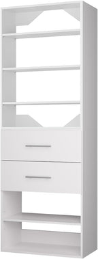 ROOMTEC Modular Closet System, 31.5" 2 Drawer Shelf Closet Tower Wall-Mounted - Image 8