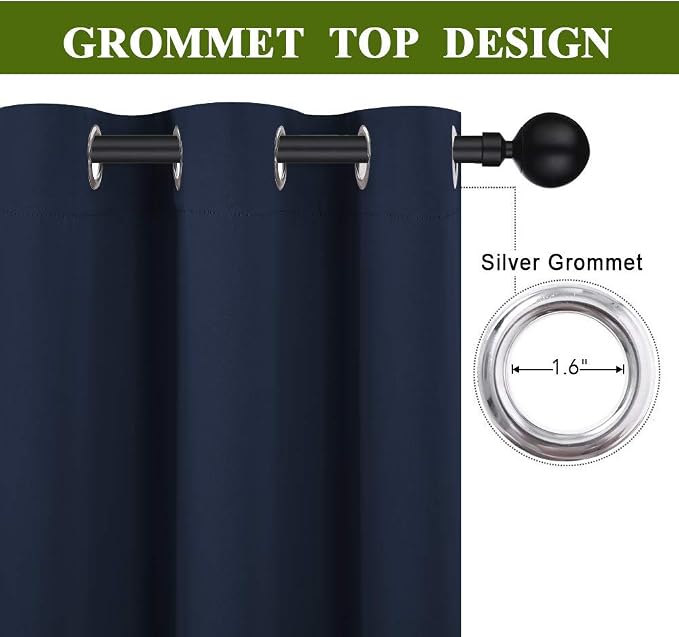 NICETOWN Blackout Draperies Curtains, All Season Thermal Insulated Solid - Image 2