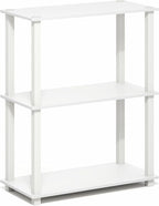 Furinno Turn-S-Tube Storage Shelves, 3-Tier Book Shelf, Corner Shelf, Toolless - Image 6