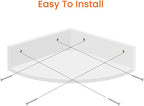 Homode Floating Corner Shelves, 12 Inch Deep Hanging Corner Display Shelf - Image 8