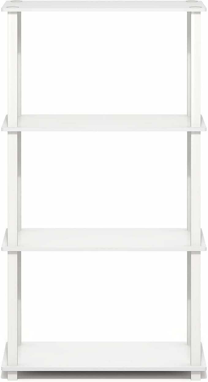 Furinno Turn-S-Tube Storage Shelves, 4-Tier Book Shelf, Corner Shelf, Toolless - Image 7