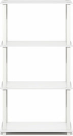 Furinno Turn-S-Tube Storage Shelves, 4-Tier Book Shelf, Corner Shelf, Toolless - Image 7