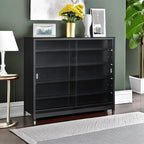HOMCOM 5-Tier Display Cabinet, Glass Door Cabinet - Image 6