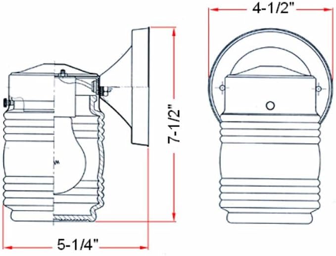 Design House Jelly Jar 1-Light Outdoor Wall Lantern, Wet Rated Exterior Porch - Image 5