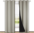 NICETOWN Natural Blackout Curtains 80 inches Long, Full Light Blocking Drapes by NICETOWN