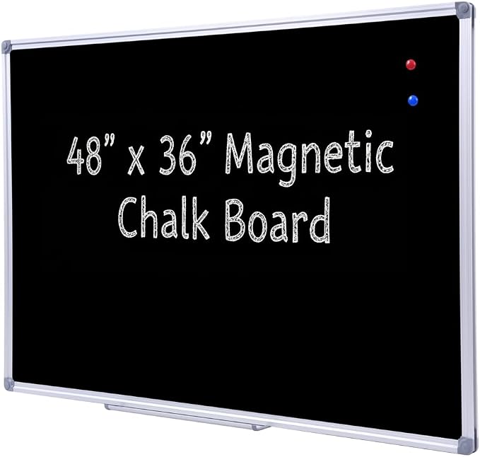 36 x 48 Inch School Large Black Chalkboard by DexBoard