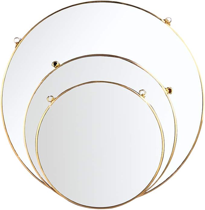 LONGWIN Hanging Wall Circle Mirror Decor Gold Geometric Mirror - Image 6