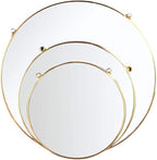 LONGWIN Hanging Wall Circle Mirror Decor Gold Geometric Mirror - Image 6