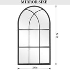 Dewfig Arched Window Wall Mirror, Decorative Mirror, Vanity Mirrors - Image 3