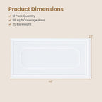 Giantex 12 Pack PVC Wall Panels, Glue Up or Drop Ceiling Panel, Waterproof 3D - Image 7