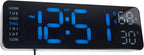 OceeK Digital Wall Clock, Display Big Number Digital Clock, Color Modern by OceeK