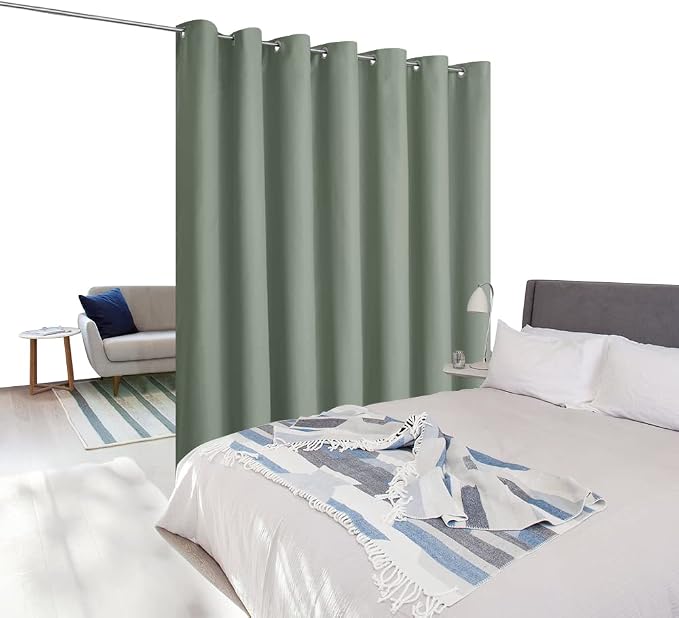 NICETOWN Loft Noise Blocking Room Divider Curtain Screen Partitions, Basement - Image 2